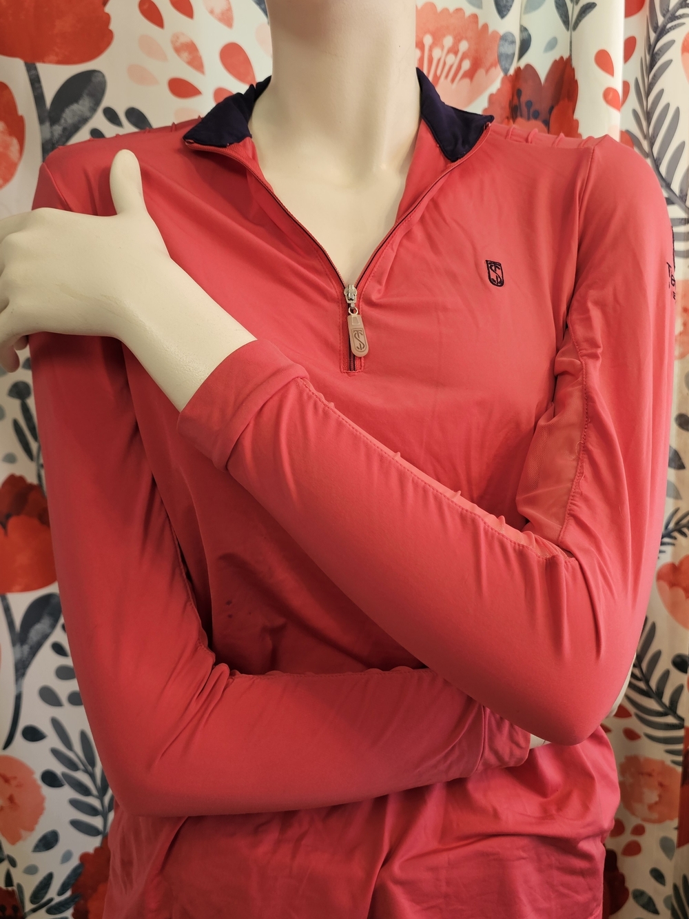 Tredstep Ireland Long-Sleeve Quarter-Zip Performance Shirt - Coral